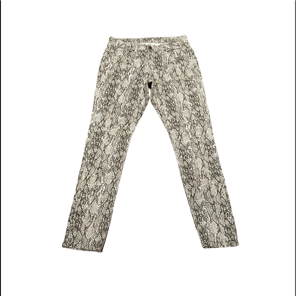 RW & CO snake animal print skinny black & grey cotton blend jean pant size 30